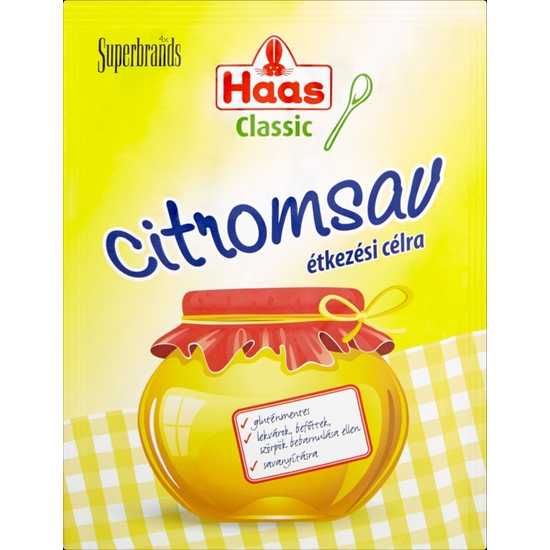 Haas Classic étkezési citromsav 15 g