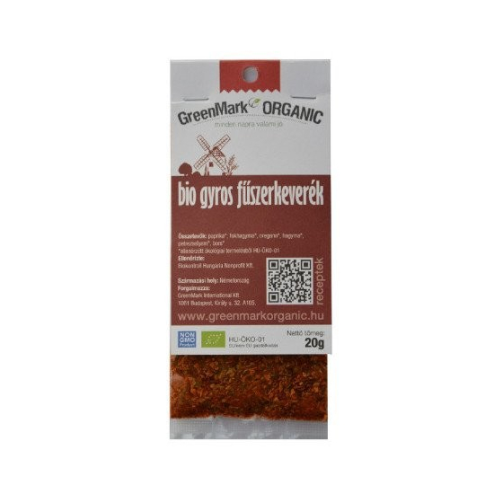 Greenmark bio fűszer gyros, 20 g