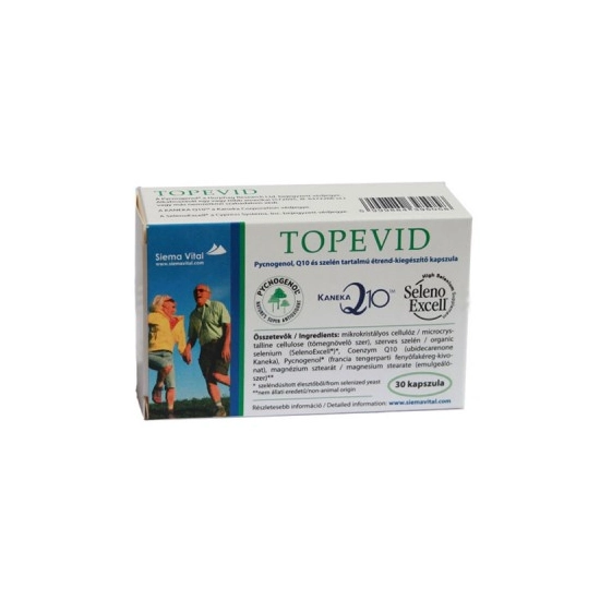 Topevid pycnogenol, q10 és szelén tartalmú tabletta 30 db