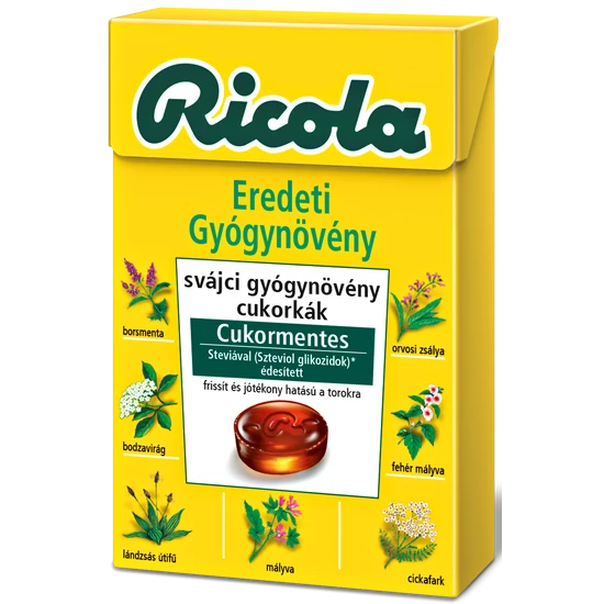 Ricola cukor eredeti gyógynövény, 40 g