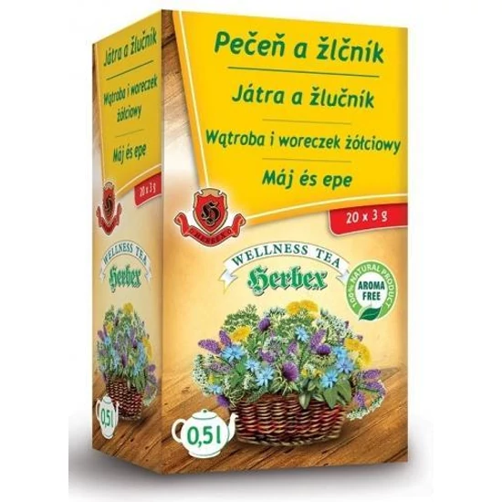 Herbex Máj és epe tea, 20 filter, 60 g