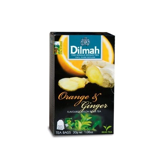 Dilmah fekete tea narancs-gyömbér, 20 filter