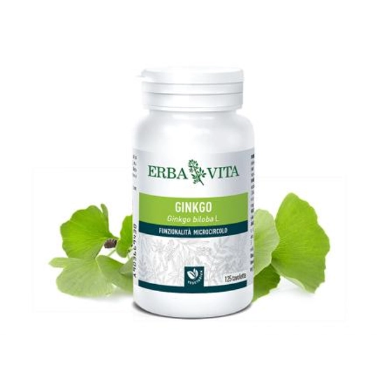 ErbaVita® Mikronizált Ginkgo biloba/Páfrányfenyő tabletta -119 mg hatóag tablettánként, 25db_Kifutó