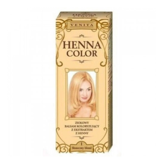 Henna Color Színező hajbalzsam Nr 1 Napszőke 75 ml