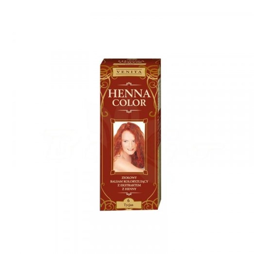 Henna Color Színező hajbalzsam Nr 6 Tizian, 75 ml