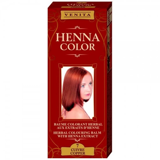 Henna Color Színező hajbalzsam Nr 7 Rézvörös 75 ml