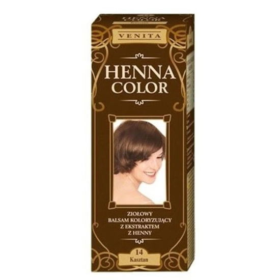 Henna Color Színező hajbalzsam Nr 14 Gesztenyebarna 75 ml