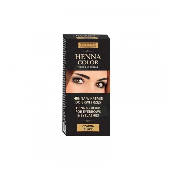 Henna Color Tartós Szempilla és Szemöldök Krémfesték Fekete 15 g