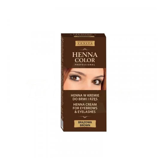 Henna Color Tartós Szempilla és Szemöldök Krémfesték Barna 15 g