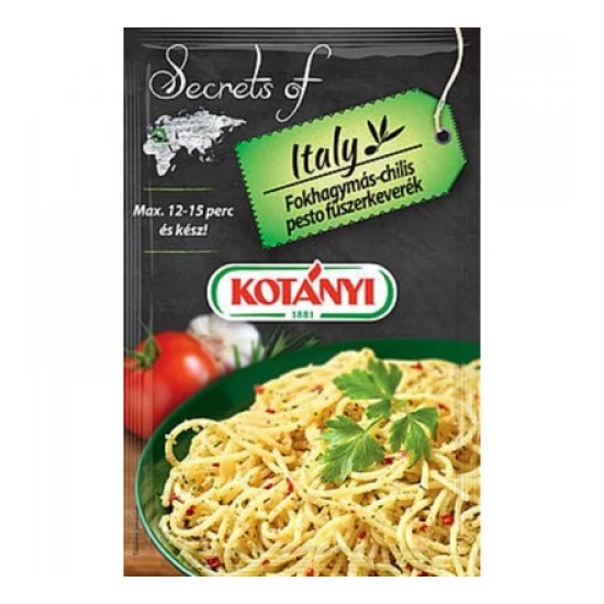 Kotányi pesto fokhagymás-chilis, 20 g