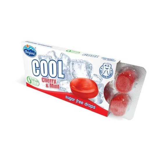 Cool meggy-mentol ízű cukormentes cukorka, 16 g