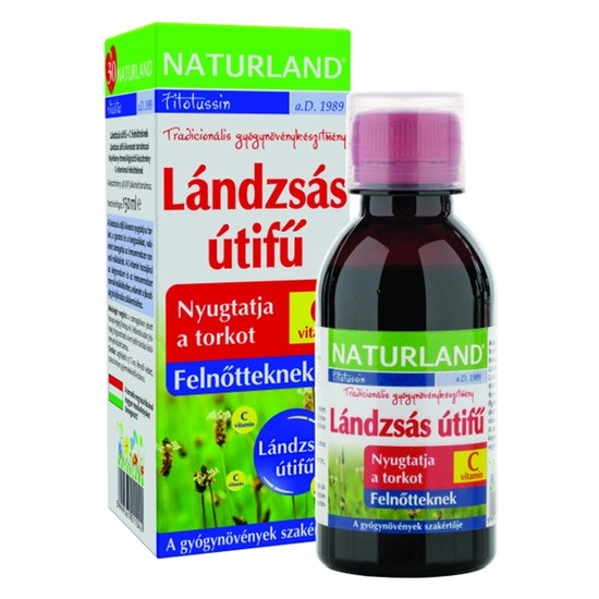 Naturland Lándzsás útifű + c-vitamin Felnőtt Szirup, 150 ml
