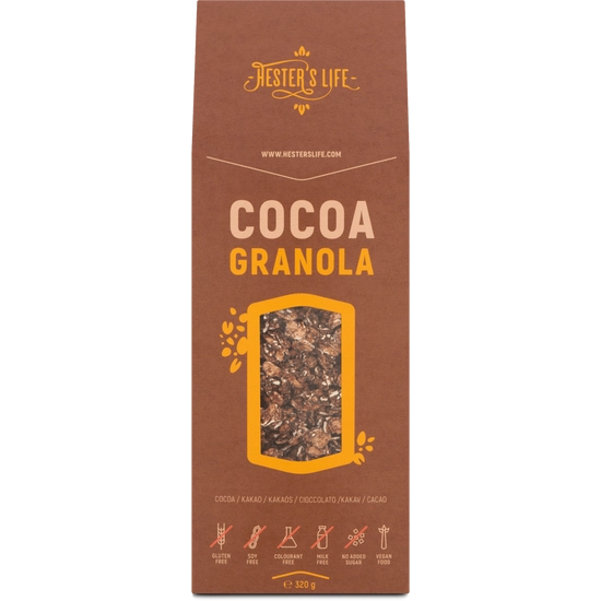 Hester's gluténmentes kakaós granola, 320g