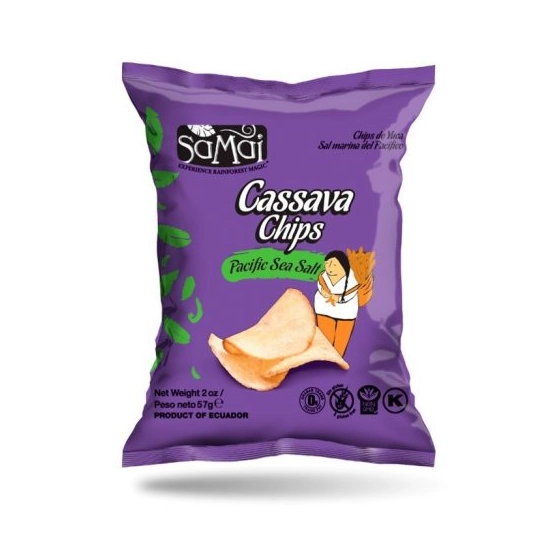 Samai Cassava Chips Tengeri Sós, 57 g