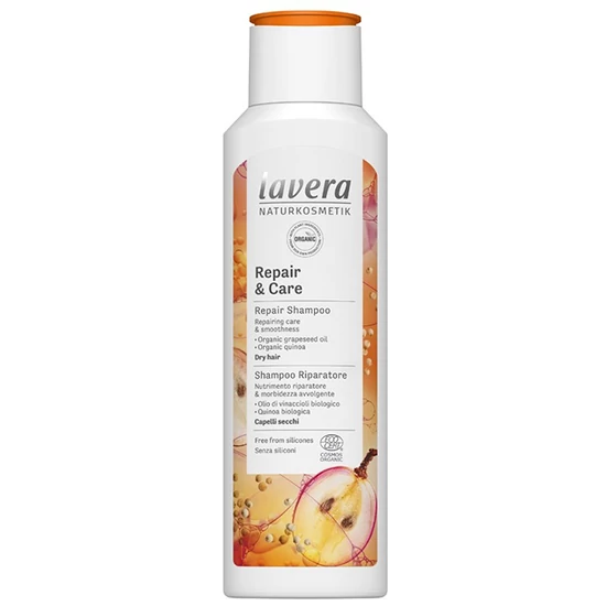 Lavera Sampon Repair & Care száraz töredezett hajra ÚJ, 250 ml