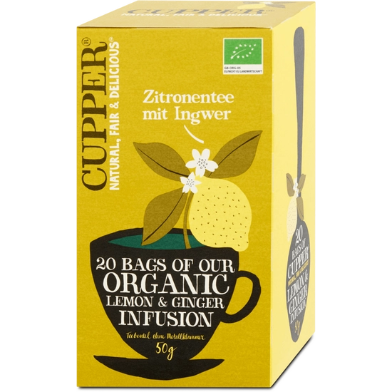Cupper Bio Gyüm.Tea Citrom&amp;Gyömbér, 20 filter