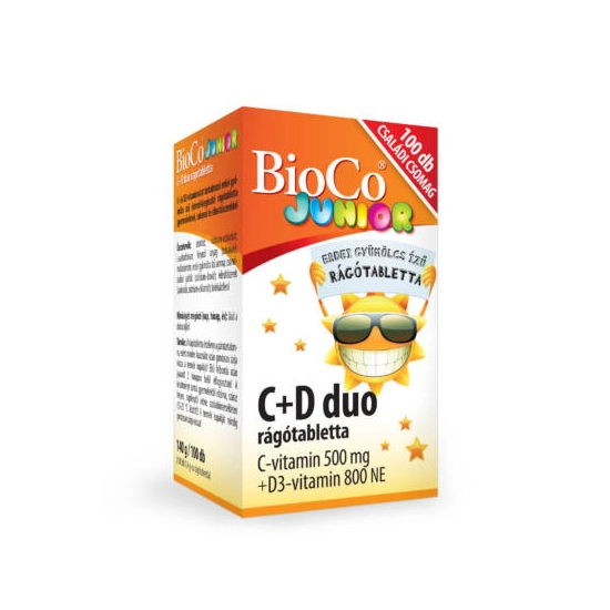 Bioco C + D Duo Junior Rágótabletta, 100 db
