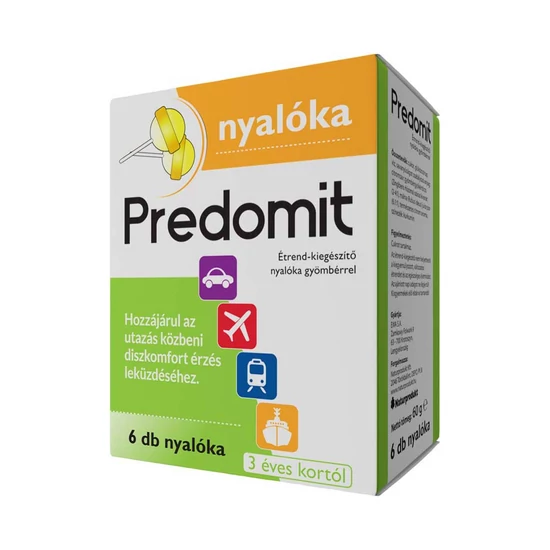 Predomit étrend-kiegészítő nyalóka gyömbérrel, 60 g