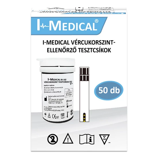 I-Medical tesztcsík BG-208 vércukorszint mérőhöz 50db