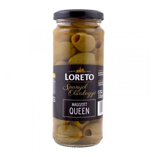 Loreto Queen Zöld Magozott Olívabogyó, 163 g