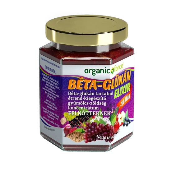 Organic Force Béta-glükán Elixír felnőtteknek és 12 éven felüli gyerekeknek, 210g