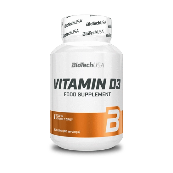 BioTech USA Vitamin D3 tabletta, 60 db