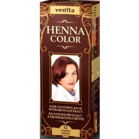 Henna Color Színező hajbalzsam Nr 12 Meggyvörös 75 ml