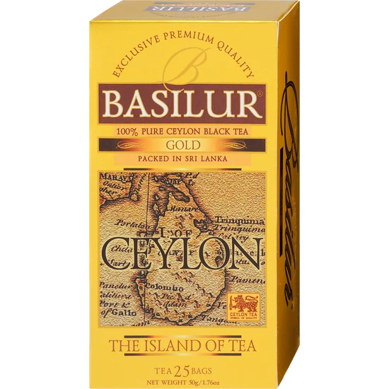 Basilur the island of tea gold fekete tea 25 filter 50 g - 70481