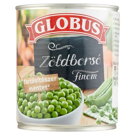 Globus Xxl zöldborsó, 800 g