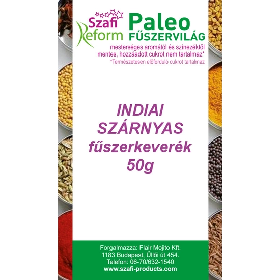 Szafi Reform Paleo Indiai szárnyas fűszerkeverék, 50 g