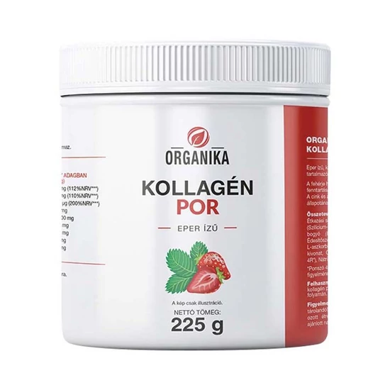 Organika kollagén italpor eper ízű 225 g