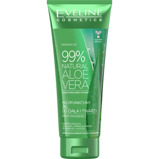 Eveline multifunkcionális test- és arcgél 99% természetes aloe verával 250 ml