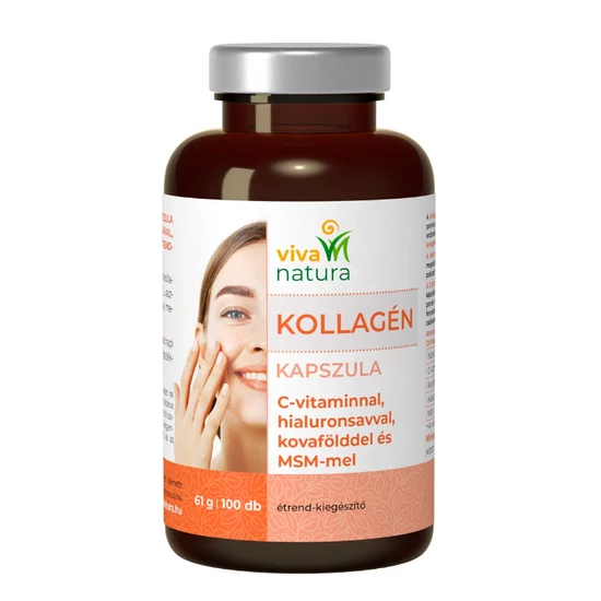 Viva Natura Kollagén Kapszula Hialuronsavval, C-vitaminnal, Kovafölddel és MSM-mel 100 db