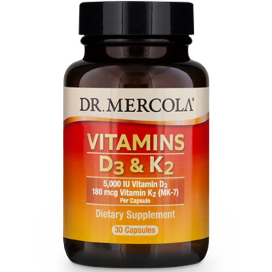 Dr. Mercola, Vitamins D3 &amp; K2, 30 Capsules 