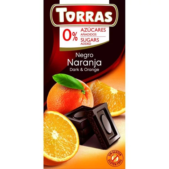 Torras étcsokoládé narancsos, 75 g