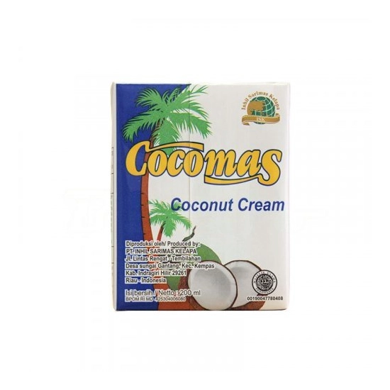 Cocomas 100%-os kókuszkrém, kókusztejszín 200 ml