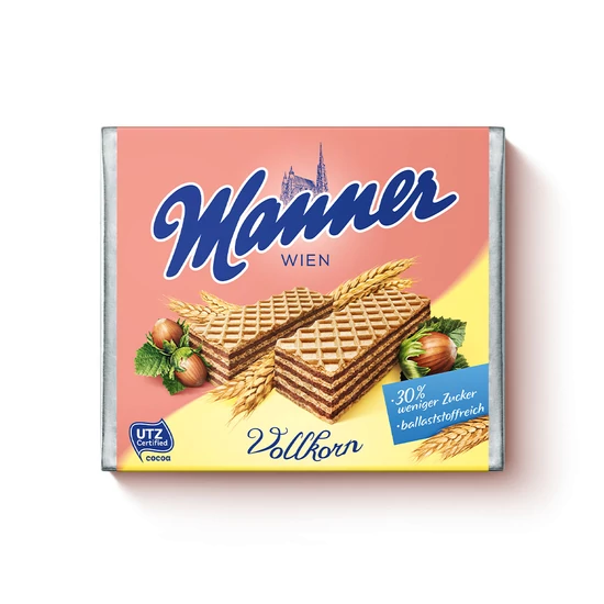 Manner Vollkorn Teljes Kiőrlésű Mogyorós Ostya 75 g