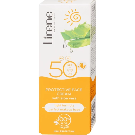 Lirene Fényvédő Krém Arcra Aloe Verával Spf50 50ml