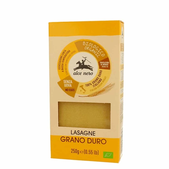 Alce Nero bio durumtészta lasagne, 250 g