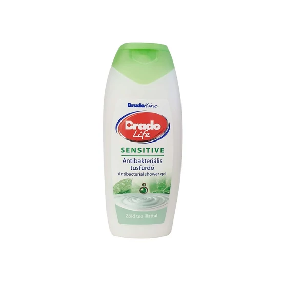 Bradolife Antibakteriális tusfürdő zöld tea illattal - Sensitive, 400 ml