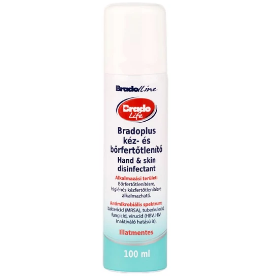 Bradoplus Bőr- és kézfertőtlenítő szórófejes, 100 ml