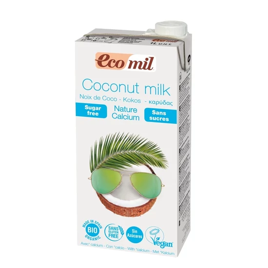 Ecomil bio kókusztej, cukormentes, 1000 ml