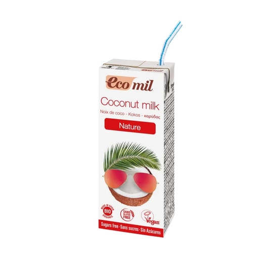 EcoMil bio kókuszital cukormentes, 200 ml
