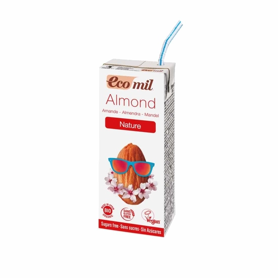 Ecomil bio mandulaital hozzáadott édesitő nélkül, 200 ml