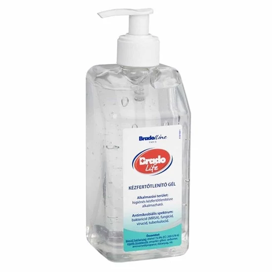 Bradolife Kézfertőtlenítő Gél - Natúr, 500 ml