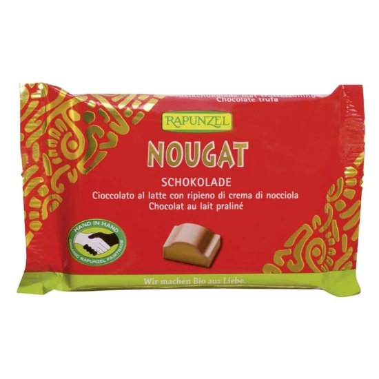 Rapunzel Cristallino bio nugátos csokoládé, 100 g