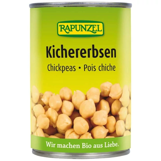 Rapunzel bio csicseriborsó sós lében, 400 g