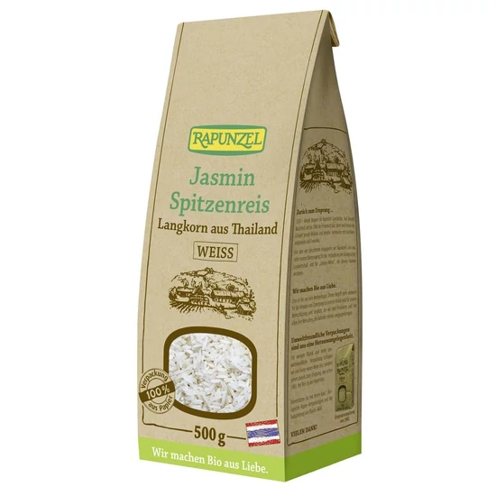 Rapunzel bio Jázmin rizs, hosszúszemű fehér, 500 g