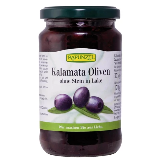 Rapunzel bio Kalamata magozott oliva felöntőlében, 315 g