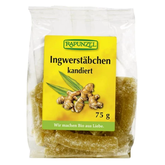 Rapunzel bio Kandírozott gyömbér, 75 g